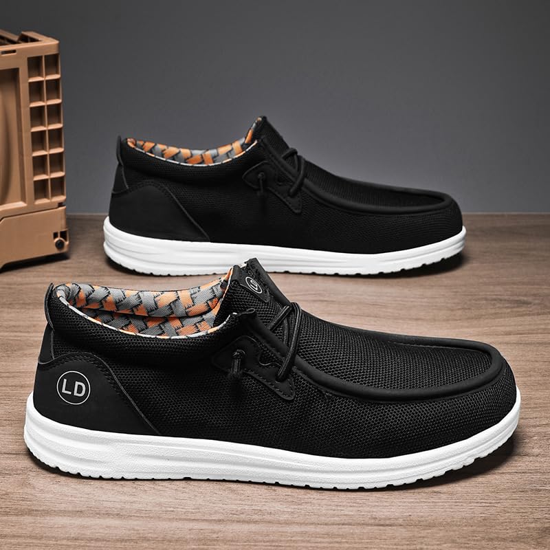 Men's Slip-On Canvas Loafers - Breathable Lightweight Casual Shoes with One-Piece Design, Effortless Daily Wear2