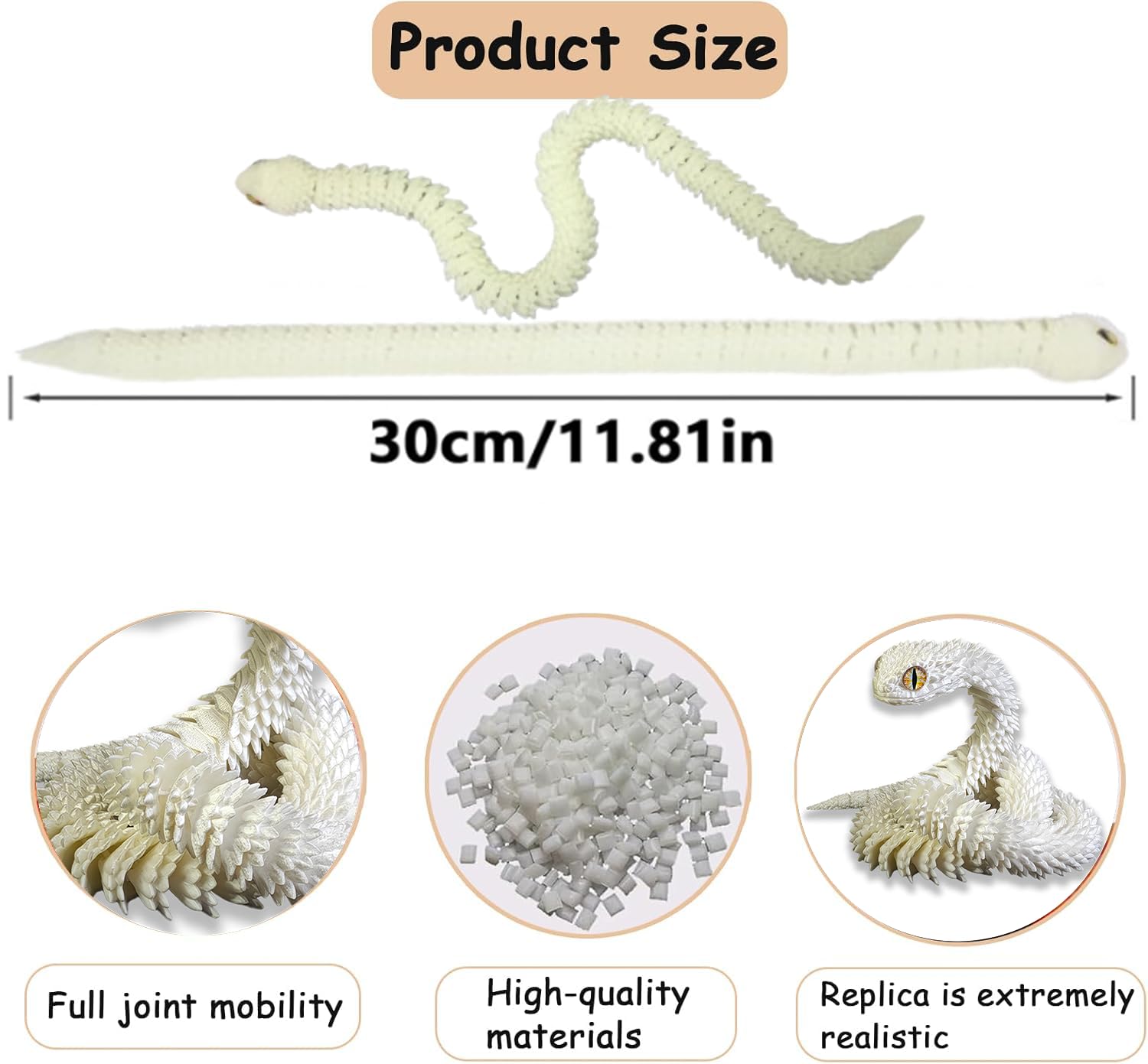 vecora 3D Printed Snake, 3d Printed Fidget Toy - Image 2