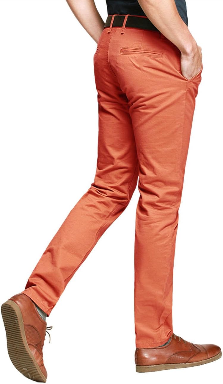 Match Mens Regular-Fit Casual Flat Front Chino Pants - Image 2