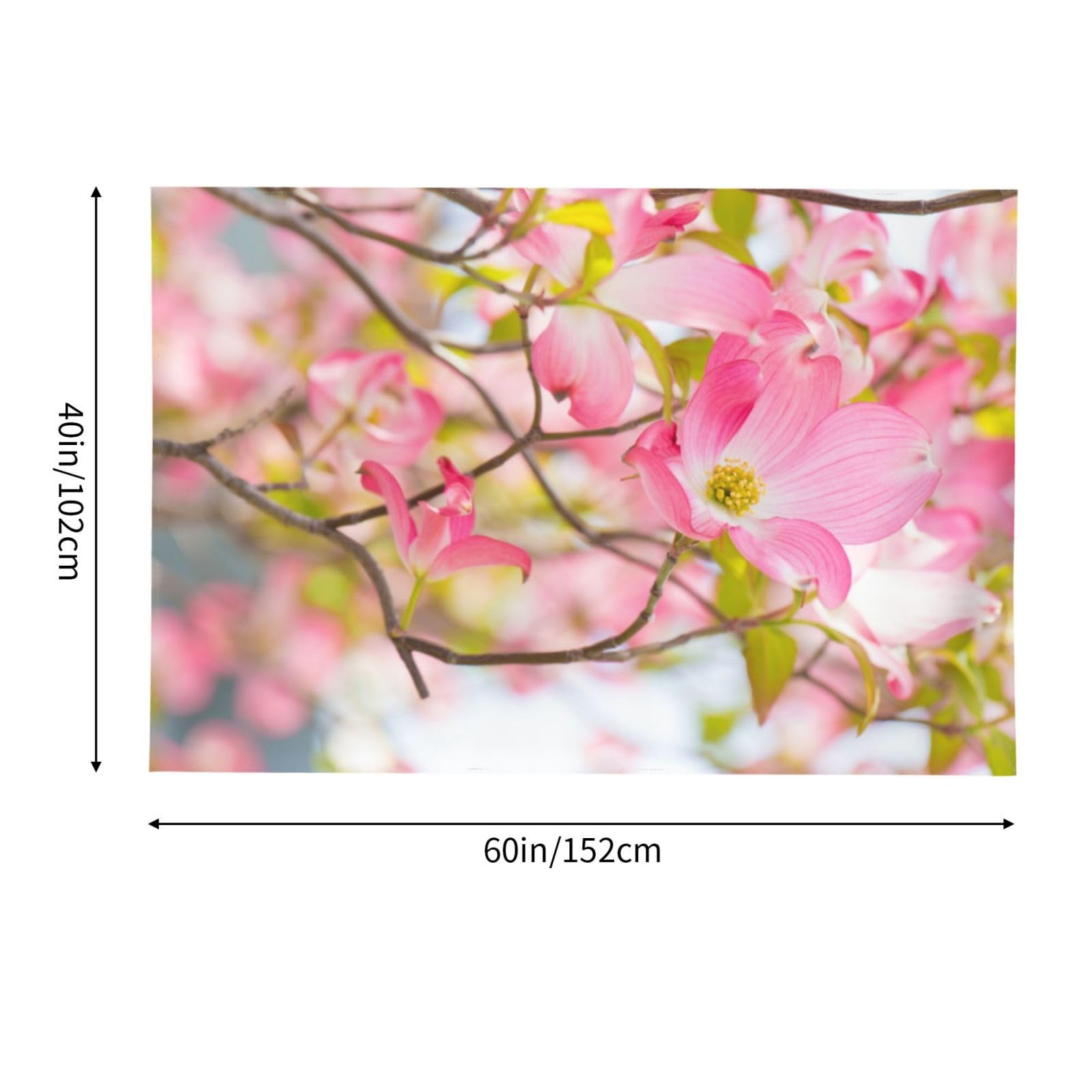 Amazon.co.jp: ハナミズキの花 花柄 タペストリー おしゃれ 壁掛け 壁