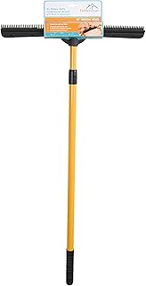 FURemover XL Heavy Duty Broom, Multi-Surface Squeegee Rubber Broom, Extra Large 18-Inch Broom Head, Black and Orange