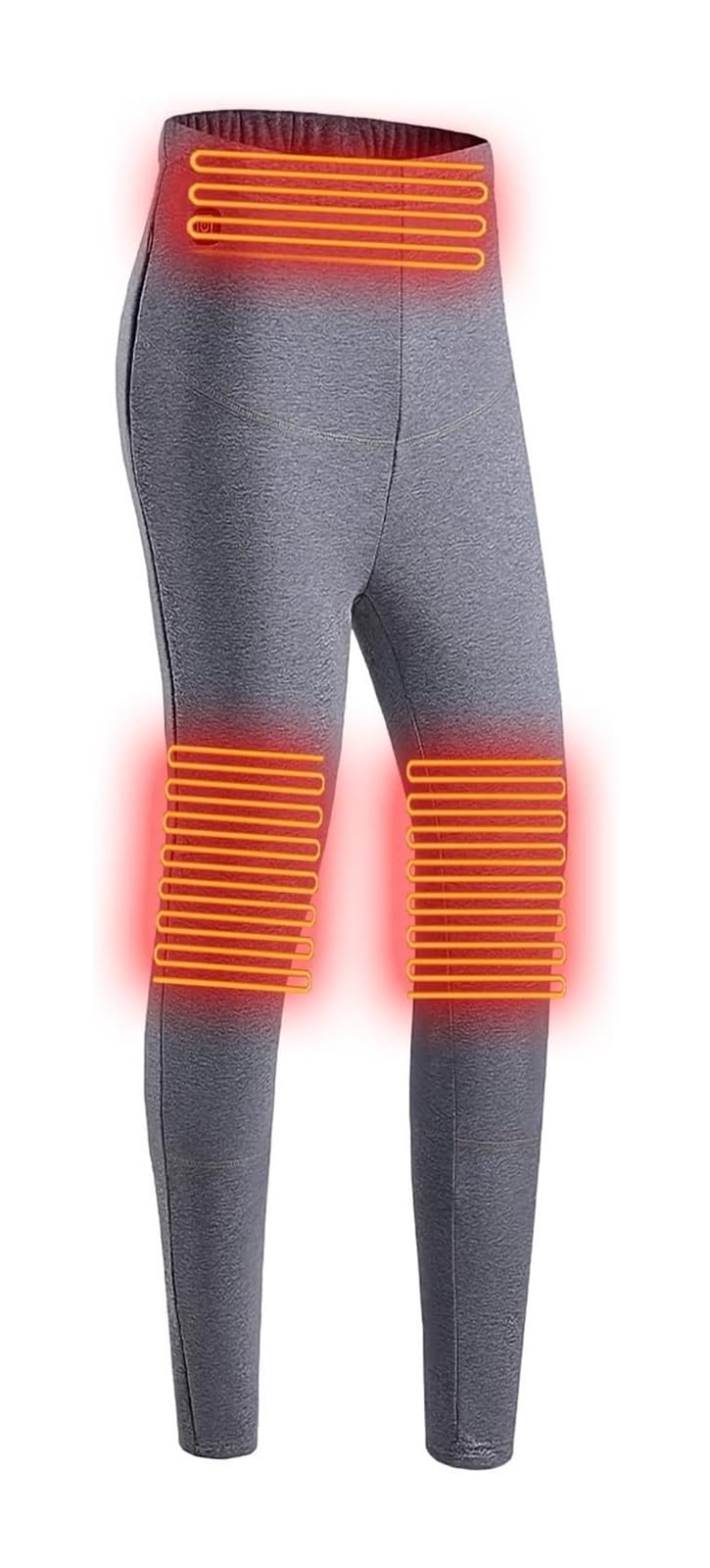 Ropa Interior térmica, Traje Calefactor, Calentadores de piernas con USB, Pantalones térmicos de 3 Piezas, Lavables y con Aislamiento térmico (Pantalones Grises para Mujer, Talla 4XL).