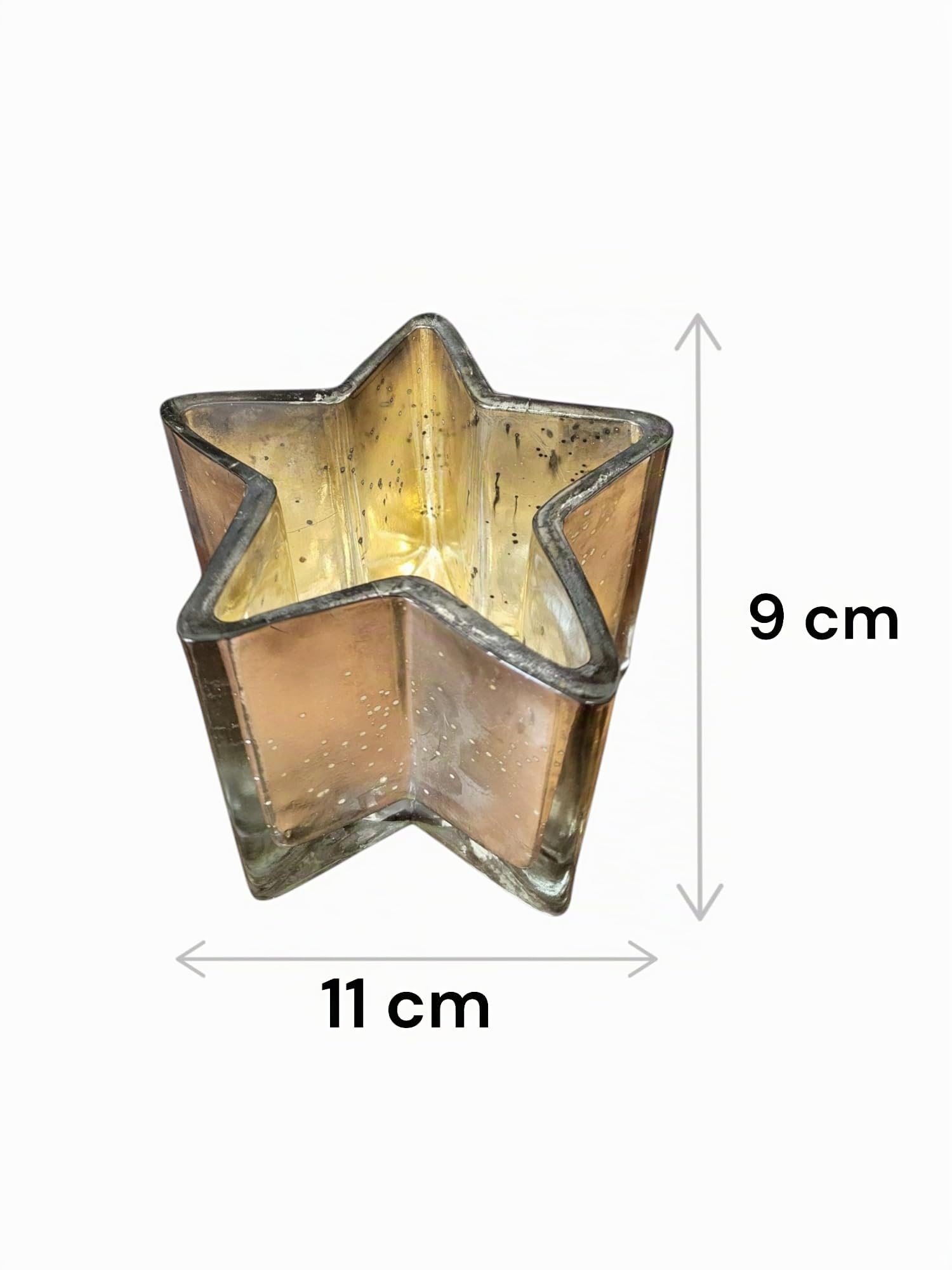 4X Adventskranz Teelichthalter Silberner Stern