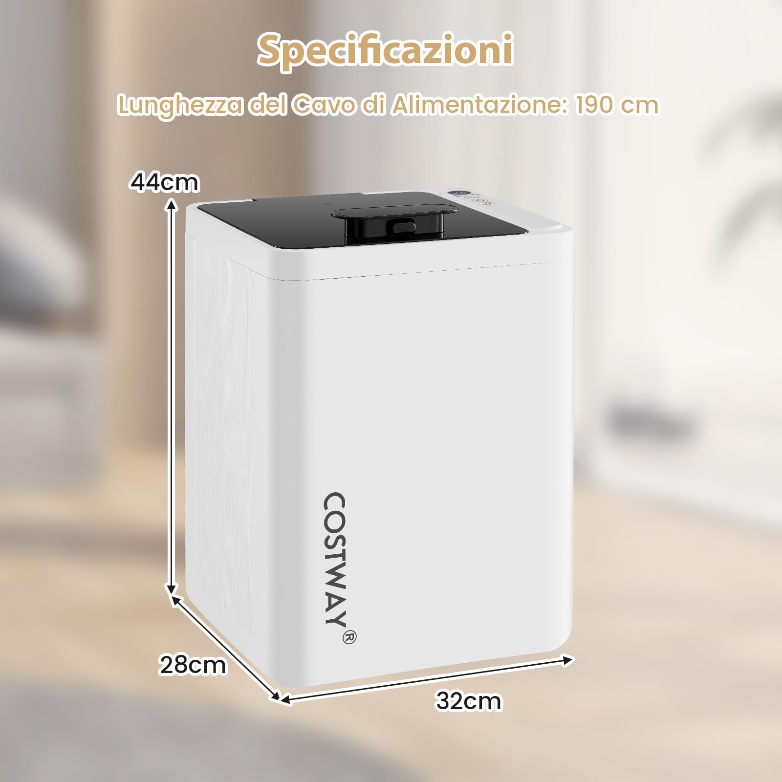 COSTWAY Scaldasalviette 23L con Spegnimento Automatico e Timer a 6 Livelli | Scalda Salviette da Bagno Elettrico con Display LED per SPA, Terme e Hotel