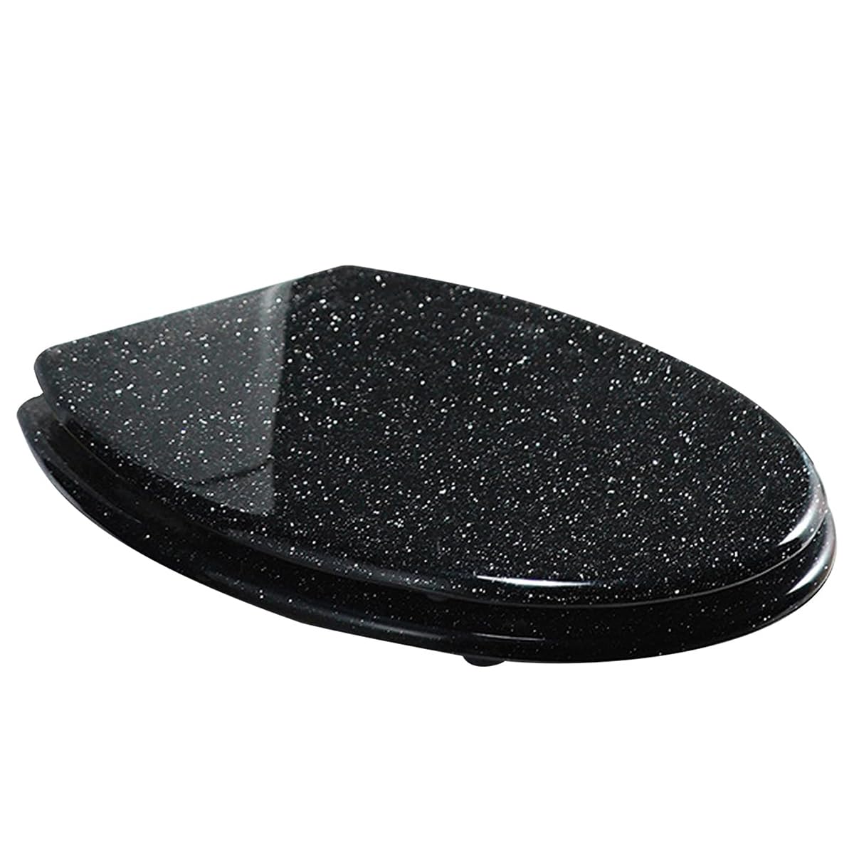 Hars toiletbril rond 41,9 cm, stille, langzaam softclose