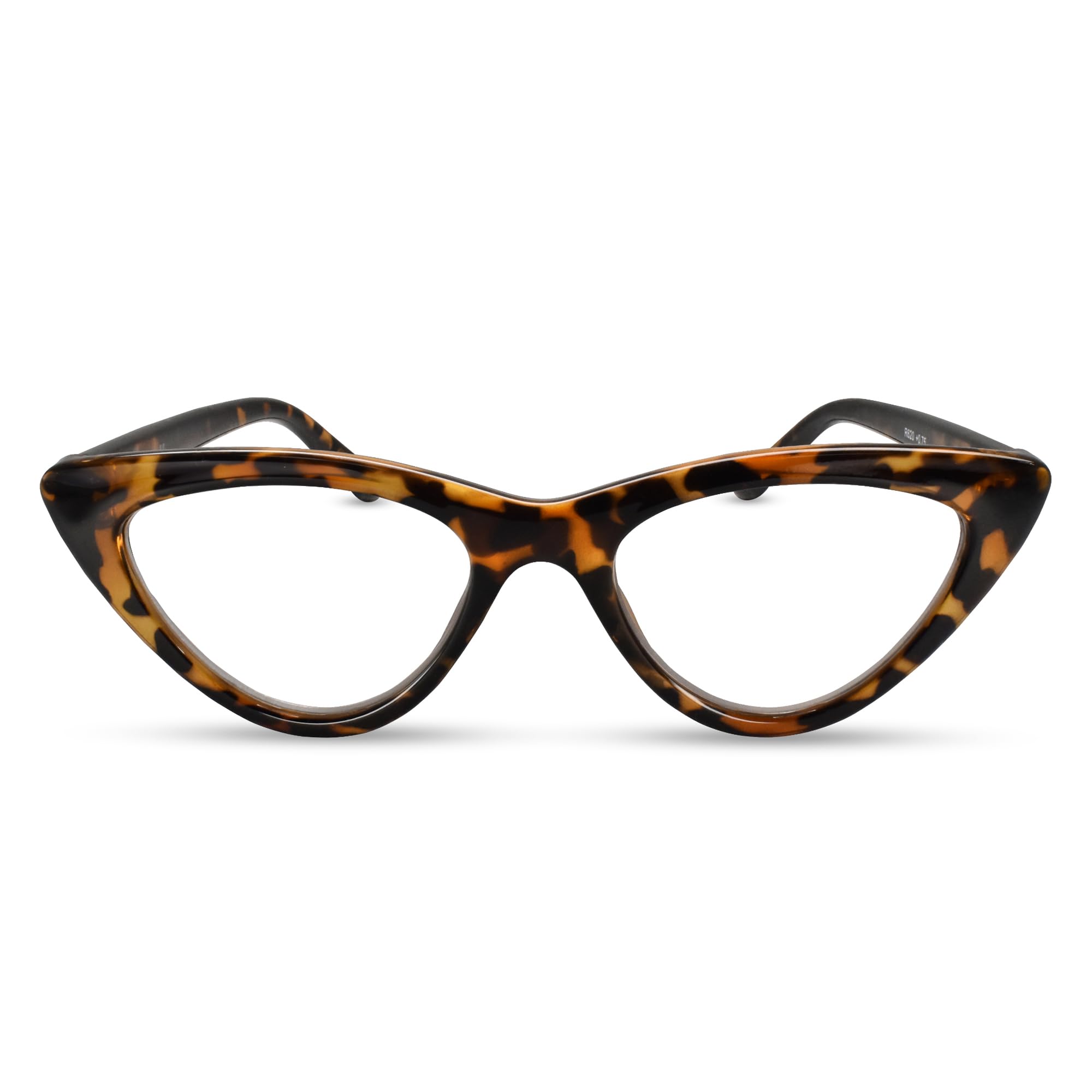 2SeeLife Premium Cat Eye TR-90 Reading Glasses for Women – Narrow–Medium Fit, Sturdy Frame, Spring Hinges, Stylish Readers, Brown Tortoise, +2.50