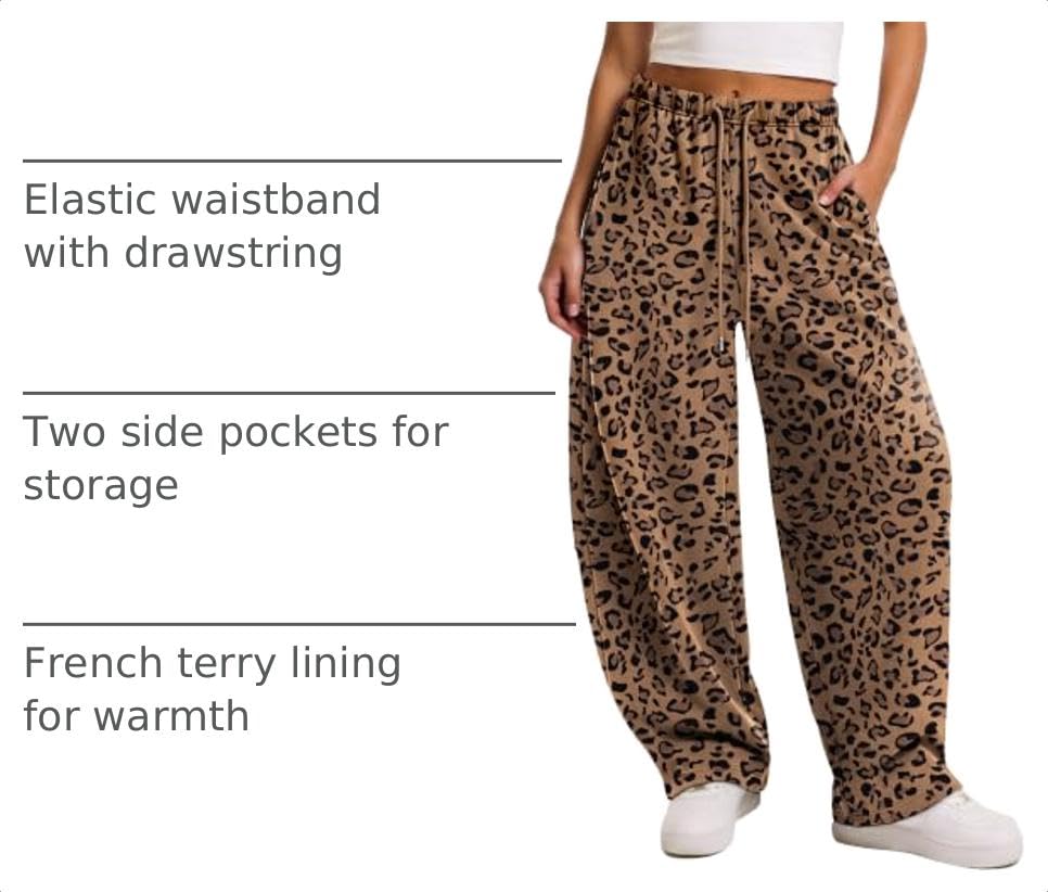 Leopard Barrel Sweatpants for Women - image 4