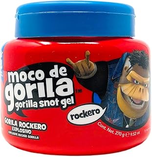 Moco de Gorila Rockero Hair Gel | Explosive Hair Styling Gel for Extreme Long-lasting Hold, Gorilla Snot Gel is the Ultimate Hair Gel to create any Rocker Hairstyle; 9.52 Ounce Jar