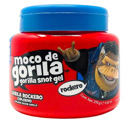 Moco de Gorila Rockero Gel para el cabello, gel explosivo para peinar el cabello para una sujeción extrema de larga duración, Gorilla Snot Gel es el