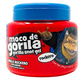 Moco de Gorila Rockero Hair Gel | Explosive Hair Styling Gel for Extreme Long-lasting Hold, Gorilla Snot Gel is the Ultimate Hair Gel to create any Rocker Hairstyle; 9.52 Ounce Jar