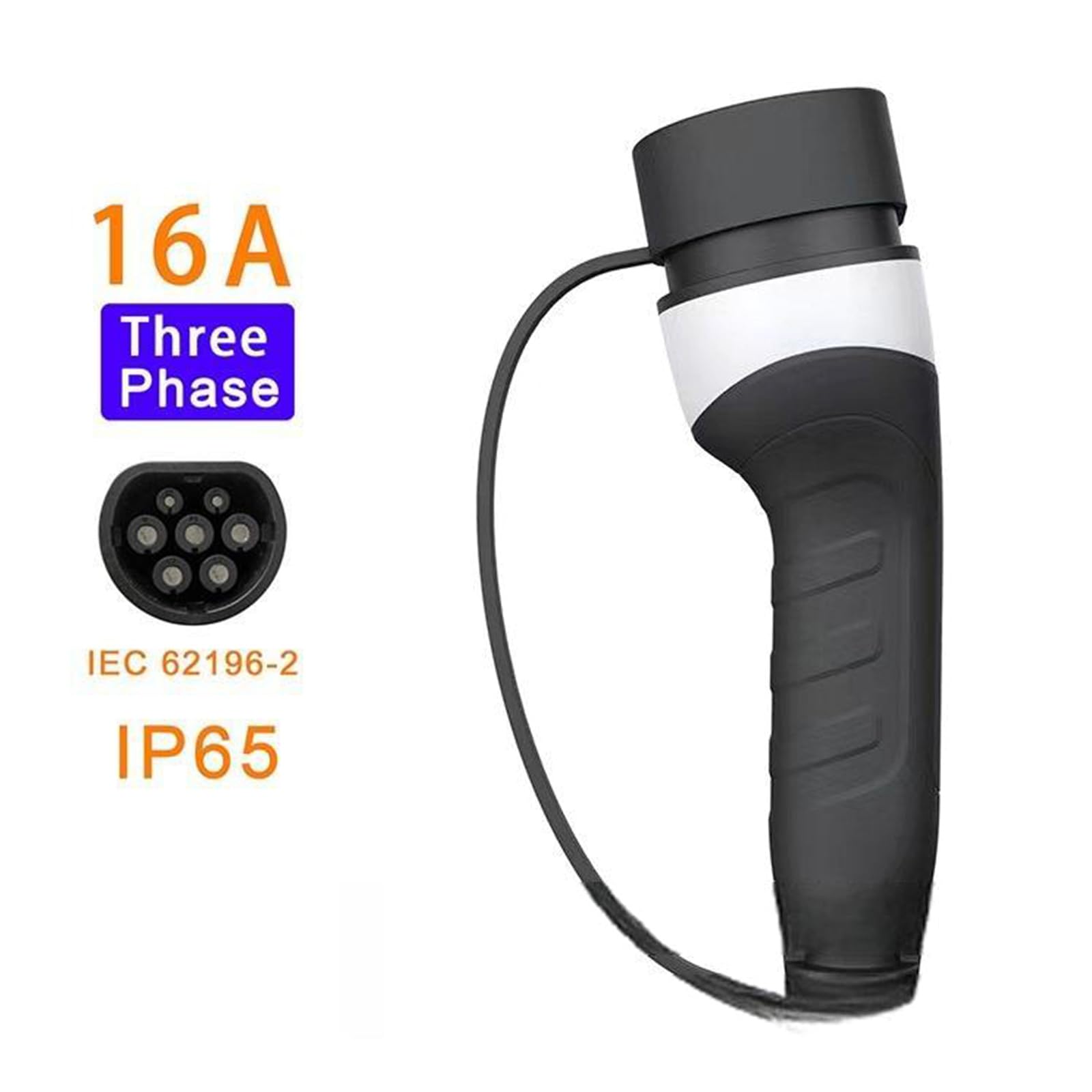 Adaptador de carga para coche eléctrico, 16 A y 32 A, con diseño simple de 2 enchufes, adecuado para entusiastas de los viajes verdes