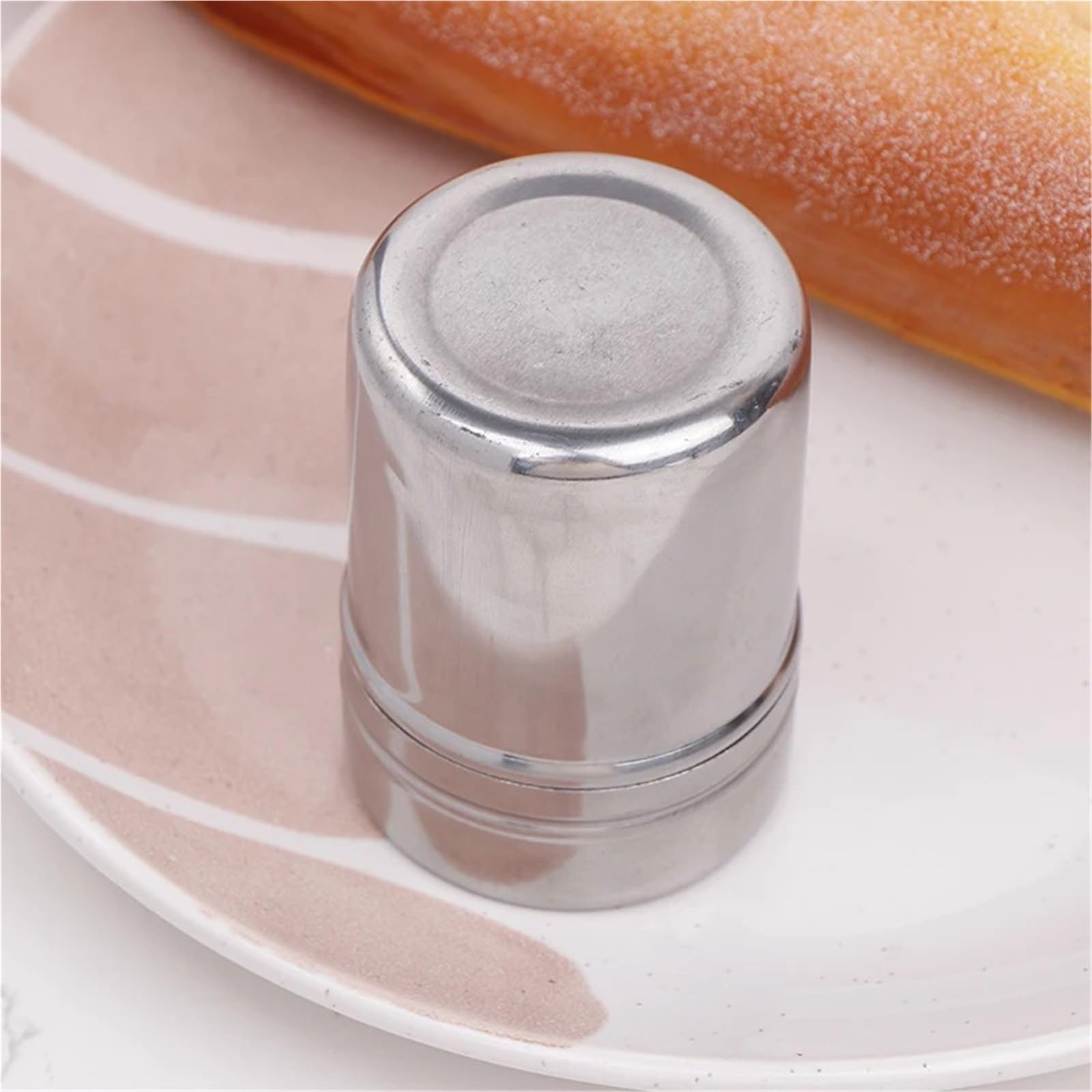 Coctelera de café Acero Inoxidable 4 Piezas para Casa | Filtros de tamiz de azúcar en polvo, harina de chocolate y cacao, con tapa, vajilla for exteriores