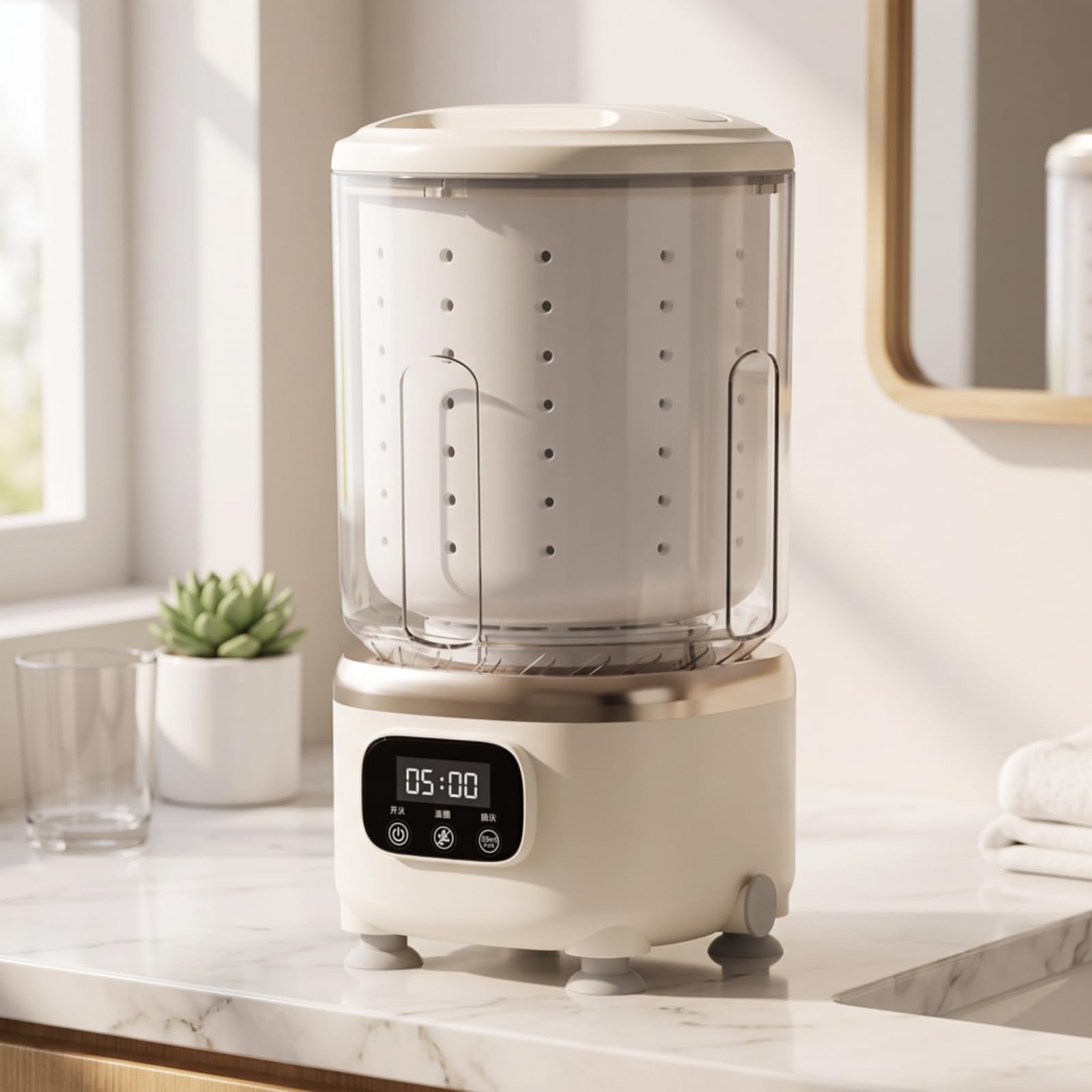 Portable Laundry Machine Mini Lavatrice Portatile Automatica Asciugatrice Centrifuga Carico Ridotto Controllo Touch Pannello Digitale Vasca Superiore, 暗紫罗兰