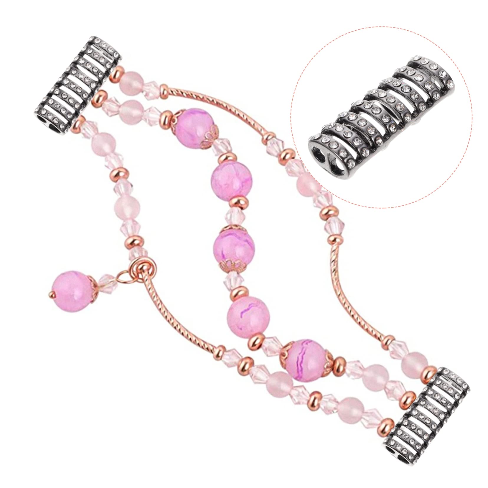 jojofuny 50 Pcs Bracelet Connecteur Alliage Montre Connecteur Strass Accessoires Strass Bracelet Connexion Montre Fournir Remplaçable Adaptateur Décor Fournir Délicat