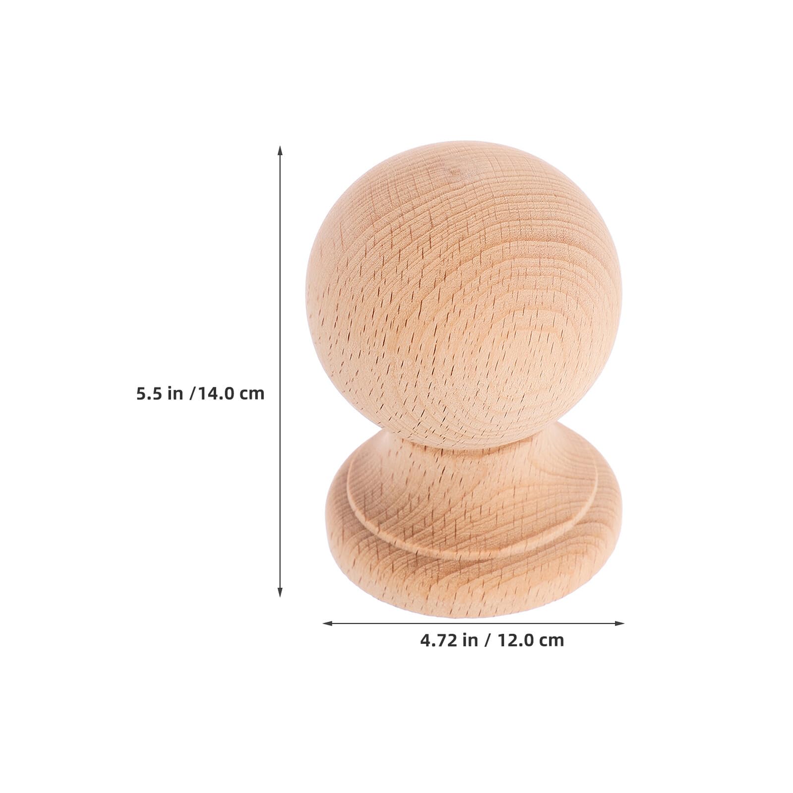 Vaguelly Remate de Madera Maciza en Forma de Bola para Muebles y Escaleras, Estilo Romano Clásico, Fácil Instalación, Adecuado para Decoración de Villas y Renovaciones