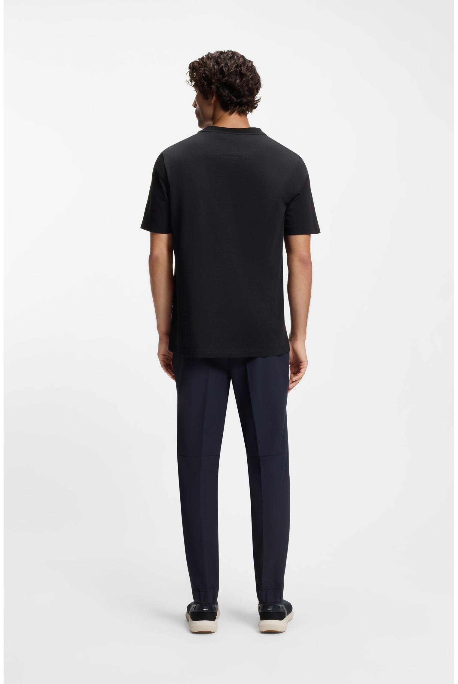 BOSS Herren Tee 5 T-Shirt aus Baumwolle mit Logo am Rundhalsausschnitt