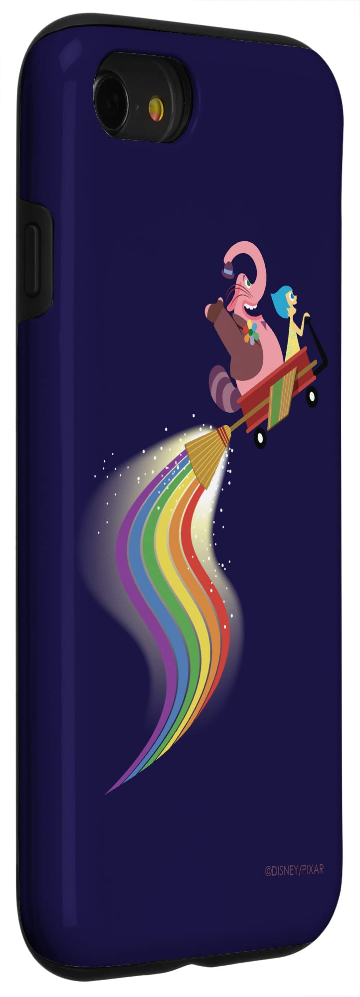 Custodia per iPhone SE (2020) / 7 / 8 Disney e Pixar Inside Out Bing Bong and Joy Rainbow