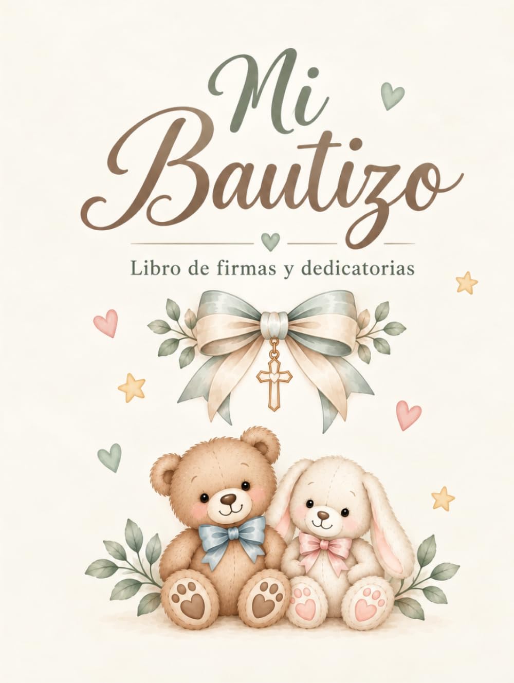 Mi Bautizo: Libro de Firmas y Dedicatorias para Bautizo | Álbum de Recuerdos, Fotos y Mensajes de Familia e Invitados