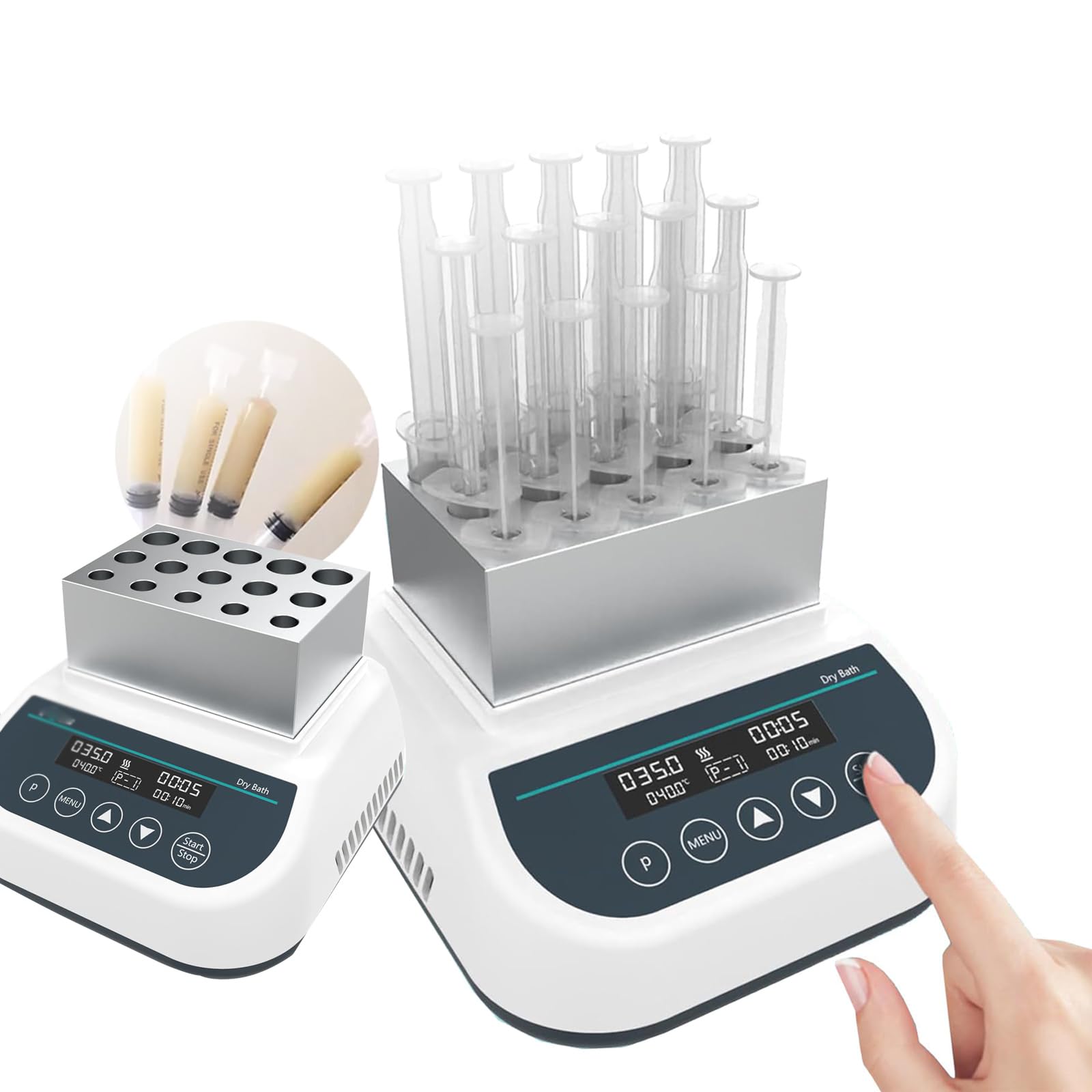 Professionelle Gel-Heizmaschine, PRP PPP Gel-Maker-Heizung, Trockenbadheizung, Zeitbereich (5 S–23 Std. 59 Min.), Digitale Tastatur, Mit Lüftungsschlitzen, Für 5 Ml/10 Ml/15 Ml,B