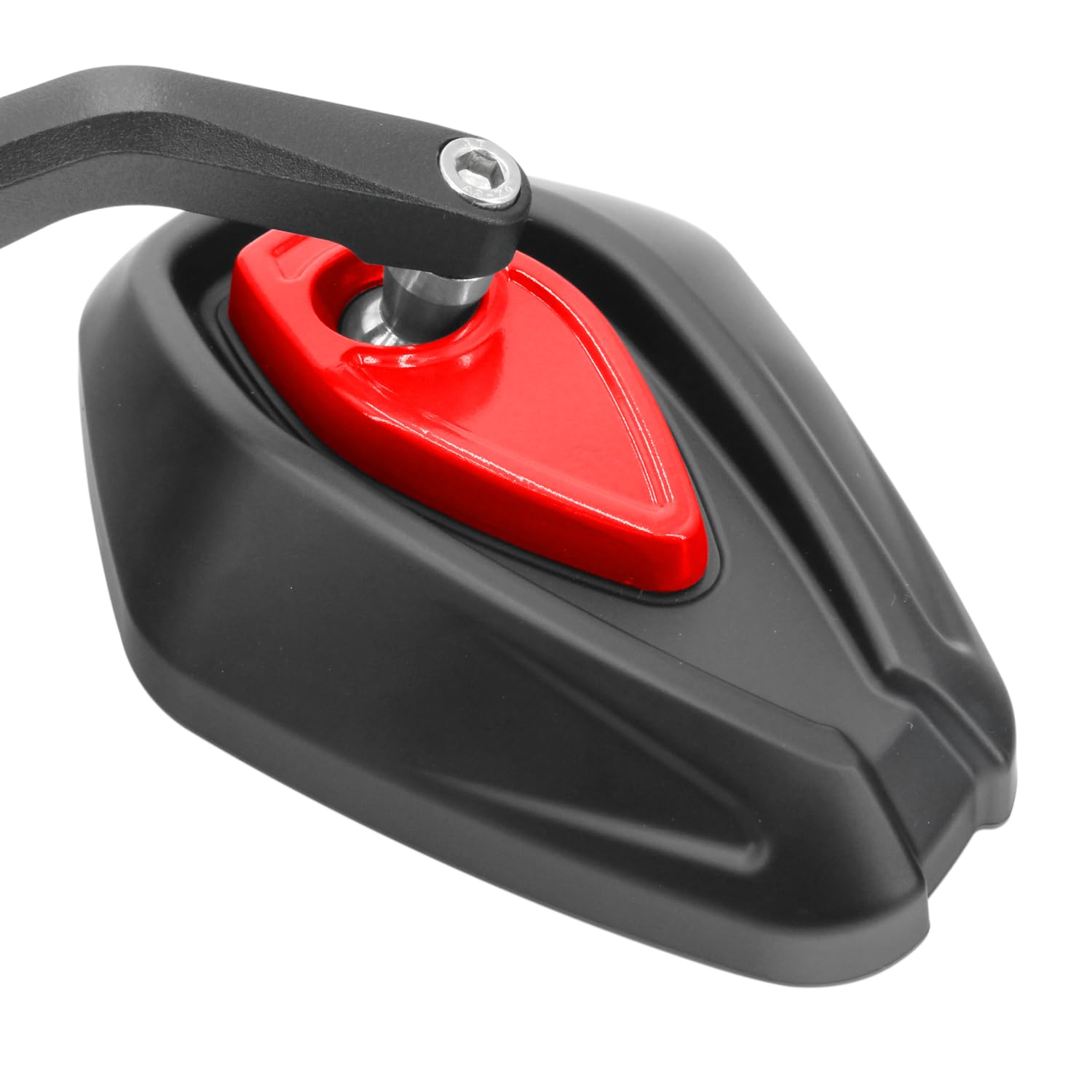 Area1 universal Motorrad Lenkerendenspiegel Rückspiegel Paar e-geprüft kompatibel mit Duke SMC/R MT07 MT09 MT10 Z900 Z650 Z500 Z125 CMX CB 500 Hornet SV650 XSR (Rot)