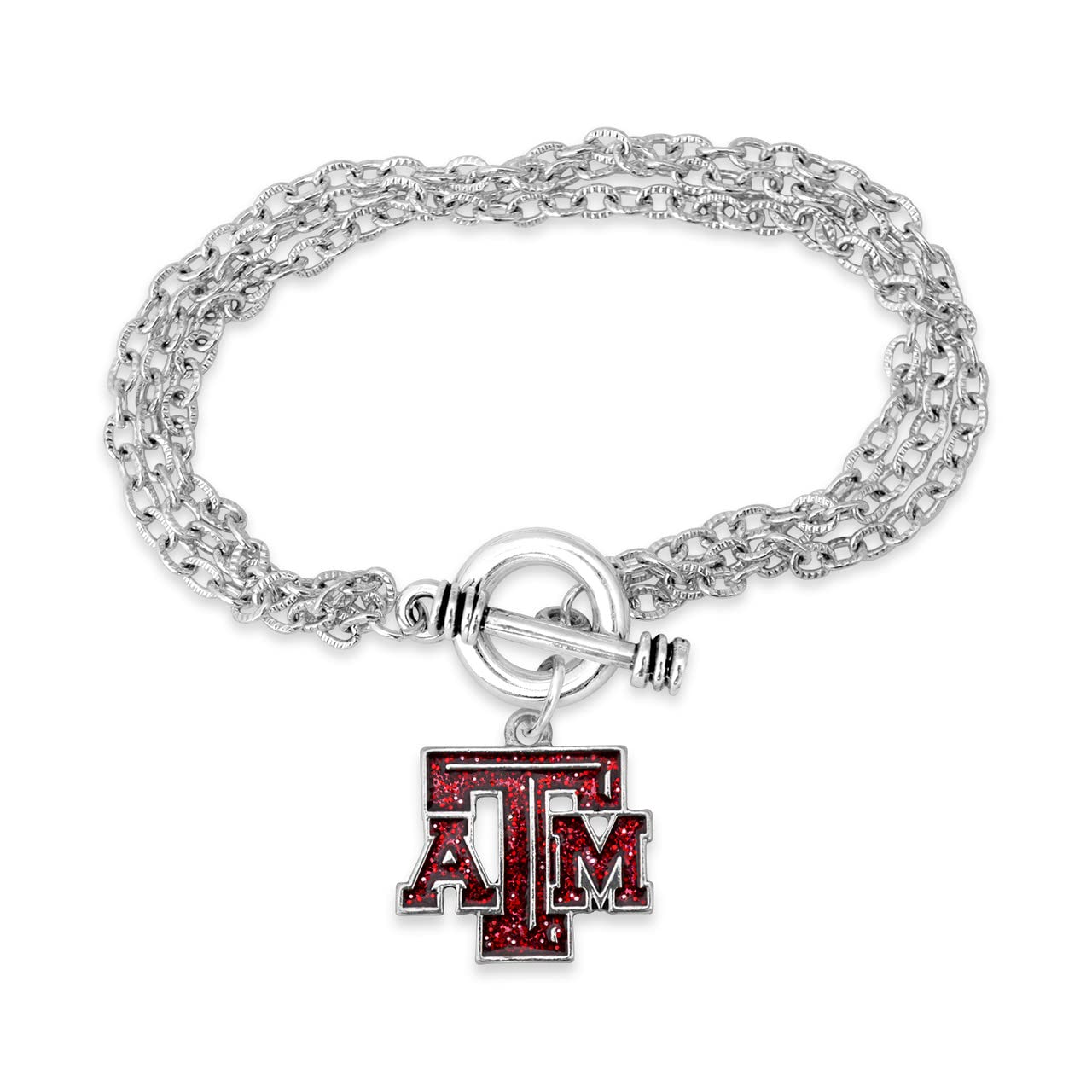 Texas A&M Aggies Game Day Glitter Toggle Bracelet Jewelry Gift Licensed TAMU
