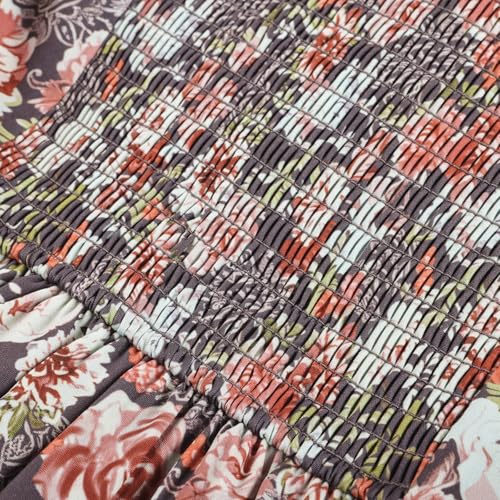 Image of Scarlet Darkness Floral Mini Corset Dress for Women Teen 2026 Summer Spring Flowy A-Line Sundress with Pockets