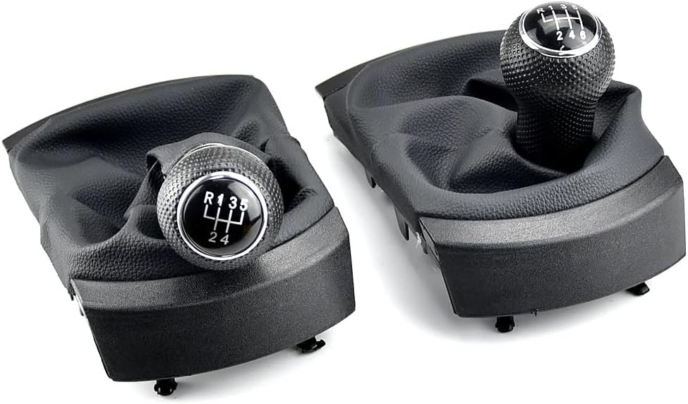 for Se-at Ibiza 2002 2003 2004 2005 2006 2007 2008 Car Styling Gear Shift Knob Lever Stick Gaiter Boot Cover Collar Dust Cover (6 Speed)