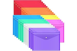 EOOUT Plastic Folders with Velcro Closure for Documents