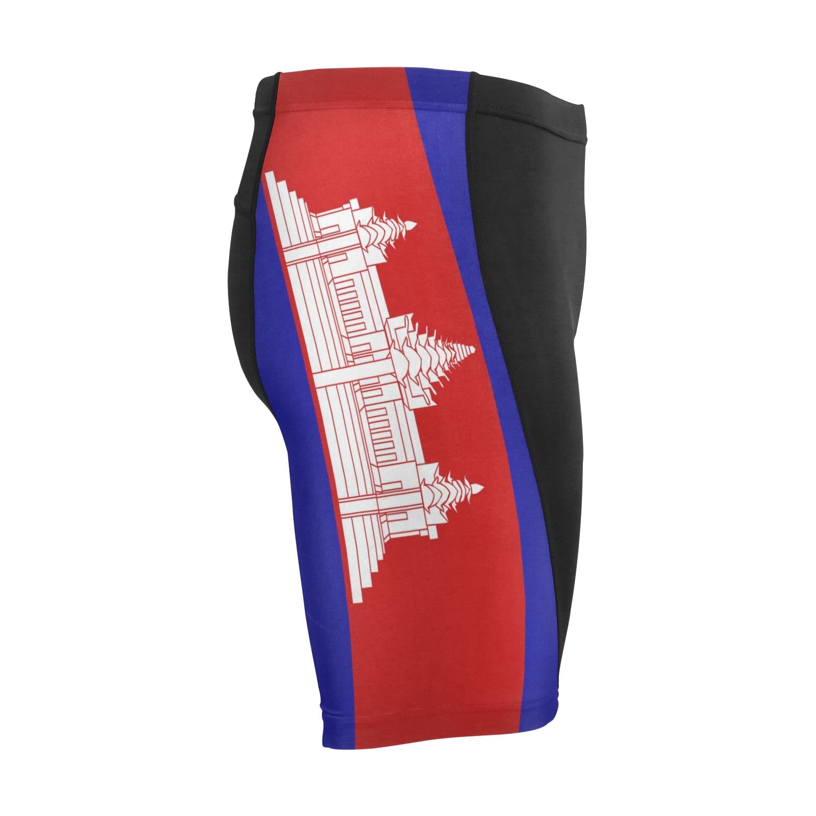 Cambodia Flag Men's Bike Shorts Padded Cycling Bicycle Biking Shorts Tight Multicolor