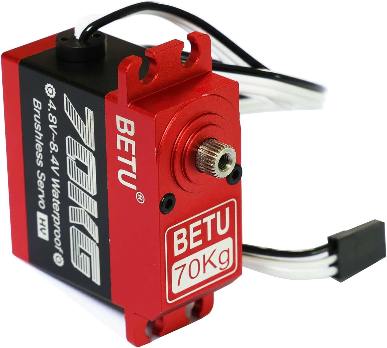 70kg Brushless Servo, Waterpoof Servo, High Torque Servo Compatible with 1/5，1/6, 1/8, 1/10 RC Car/Robot/Boat