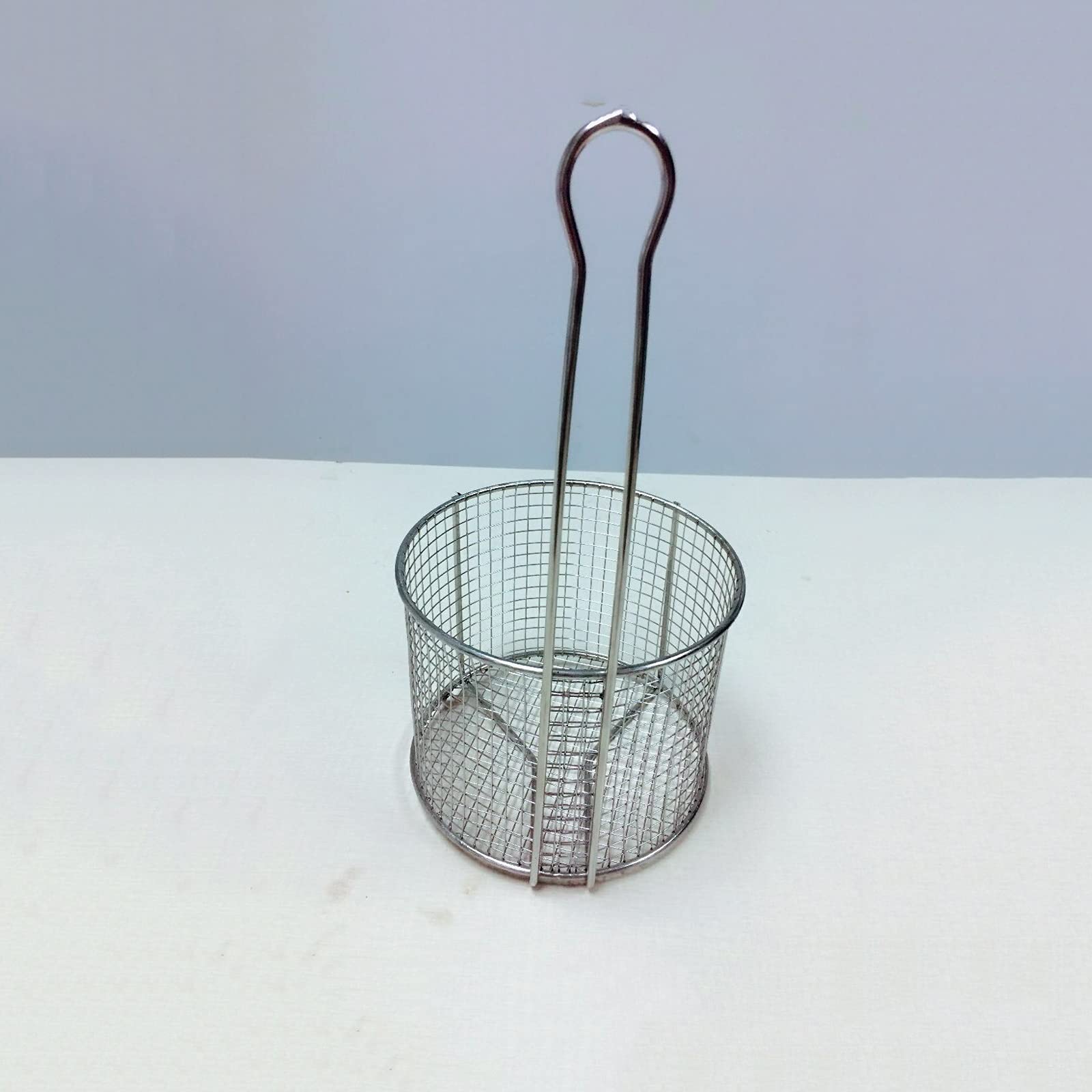 Filtro de alimentos fritos de cocina, espumadera de cocina de acero inoxidable, cesta de patatas fritas de metal, mango de filtro, cesta for freír for fideos, patatas fritas, colador for freí