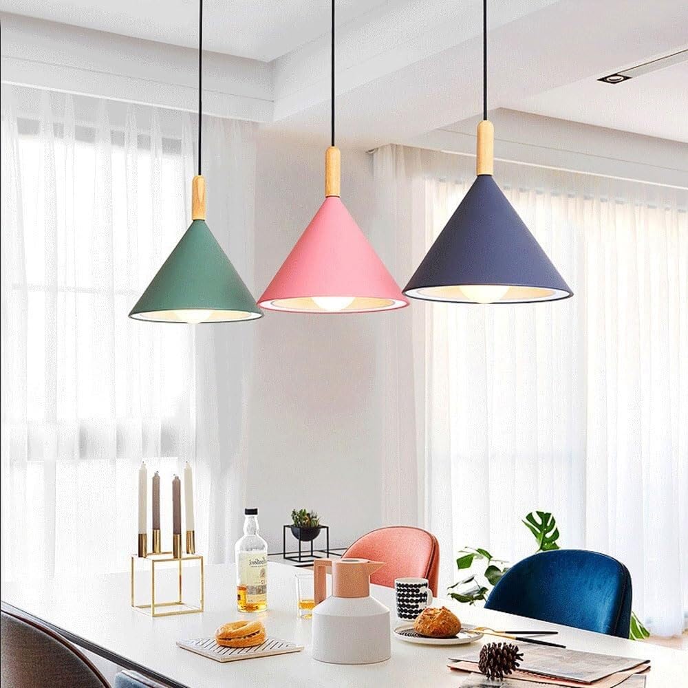 Lámpara de araña metálica de Estilo Industrial Moderno con Casquillo E27, lámpara Colgante de un Solo Cabezal, luminaria de Techo, lámpara Colgante para decoración de Sala de Estar