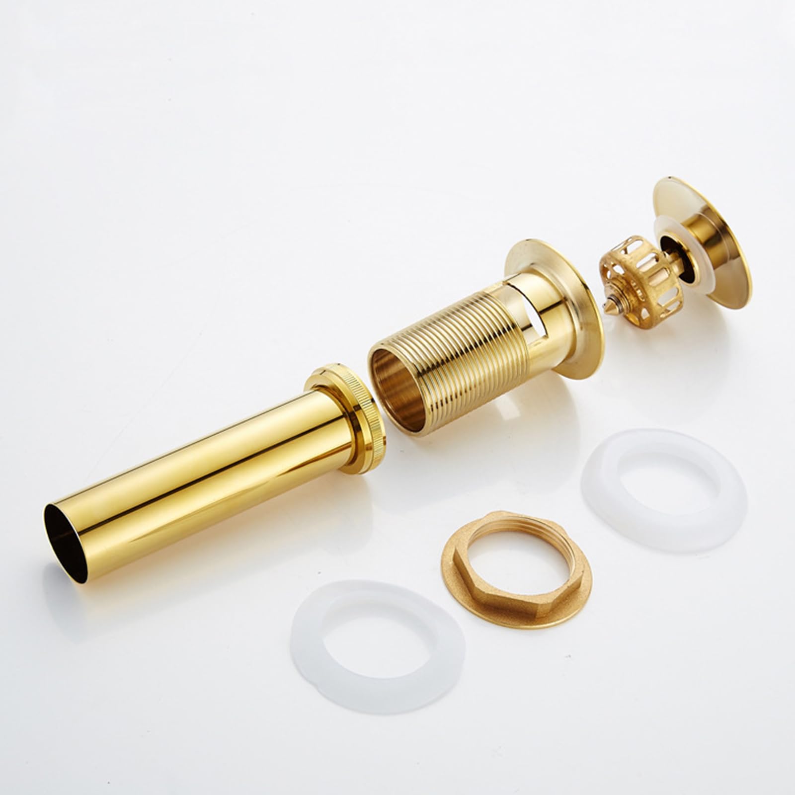 Piletta Bidet Click Clack, Oro, Piletta di Scarico Lavandino, Piletta Click Clack Universale, Rubinetto Tutto in Rame,Oro,Ci Sono dei Buchi