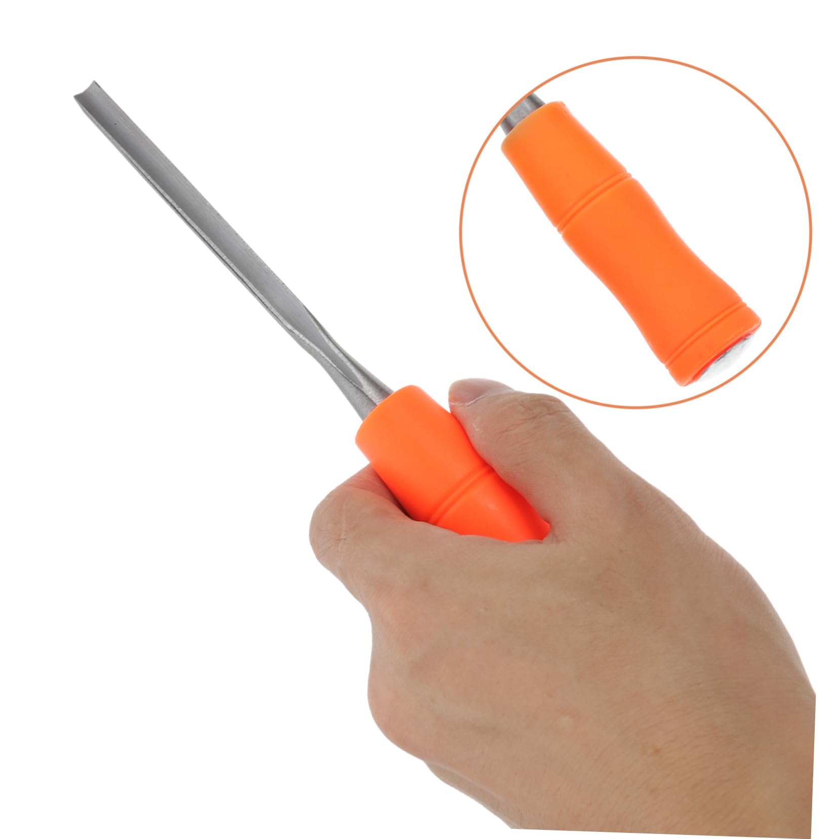 Cincel para Tallar Madera Juego de 4 Piezas de Acero | Juego de Formones para Madera, Espátula Plana Incluida, Agarre Cómodo y Diseño Ergonómico, para Taller de Talla en Madera