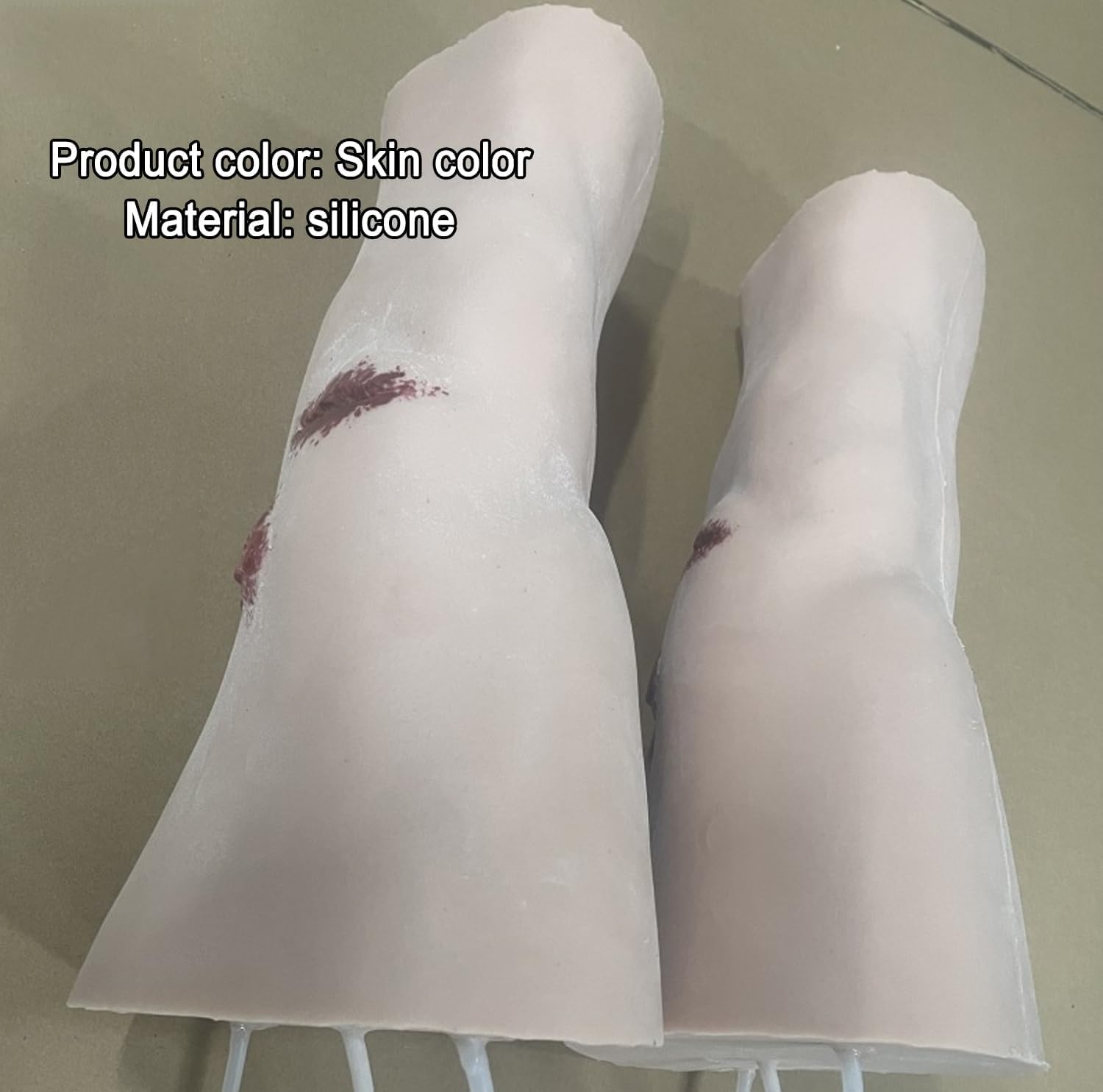 Beinwunde-Simulationsmodell, Wundpackungs-Trainer-Kit for die unteren Extremitäten, wiederverwendbares Knie-Oberschenkel-Trauma-Blutungs-Hämostase-Modell, 3 simulierte Wunden