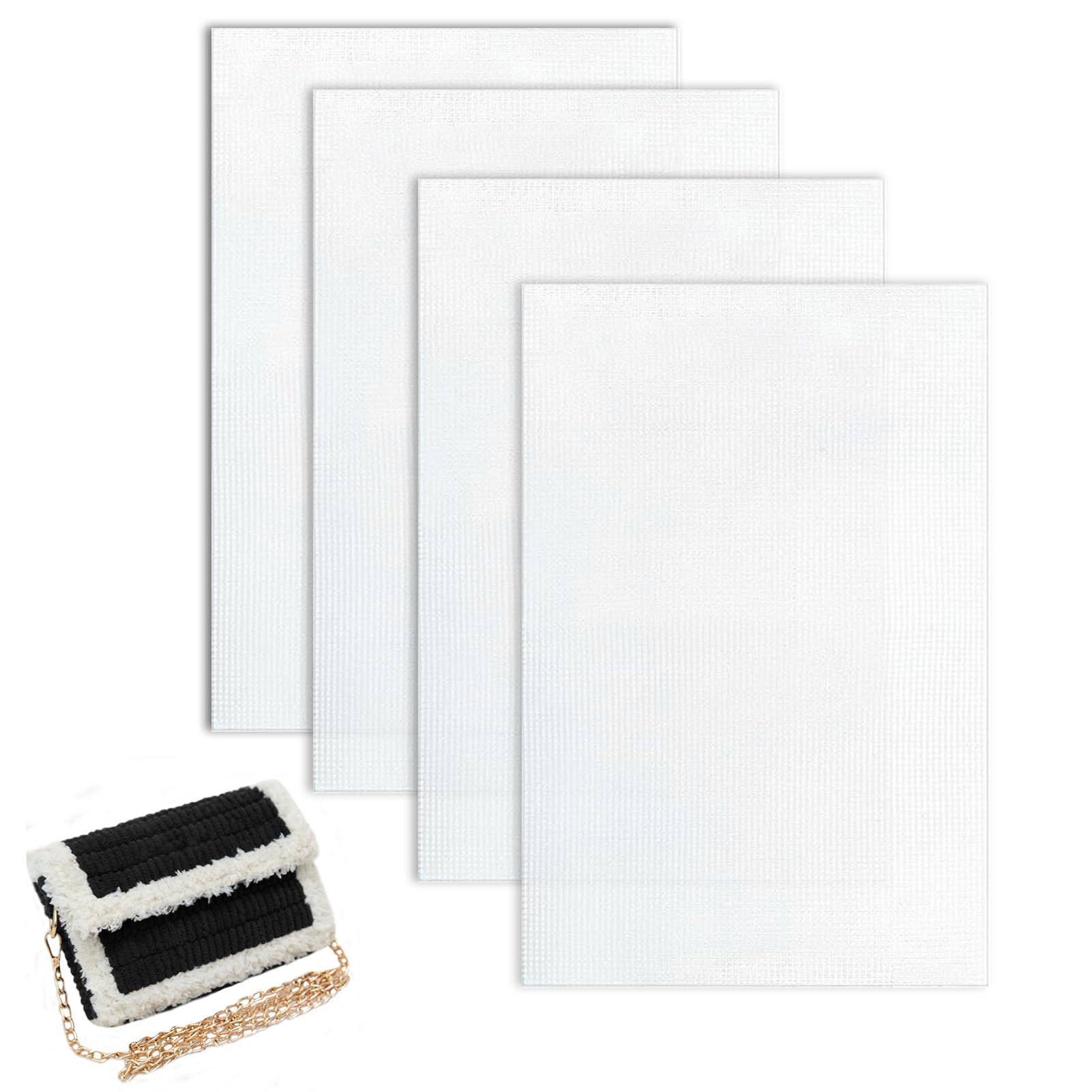 6-Pack Plastic Mesh Canvas Sheets (11.8x7.9") - DIY Cross Stitch