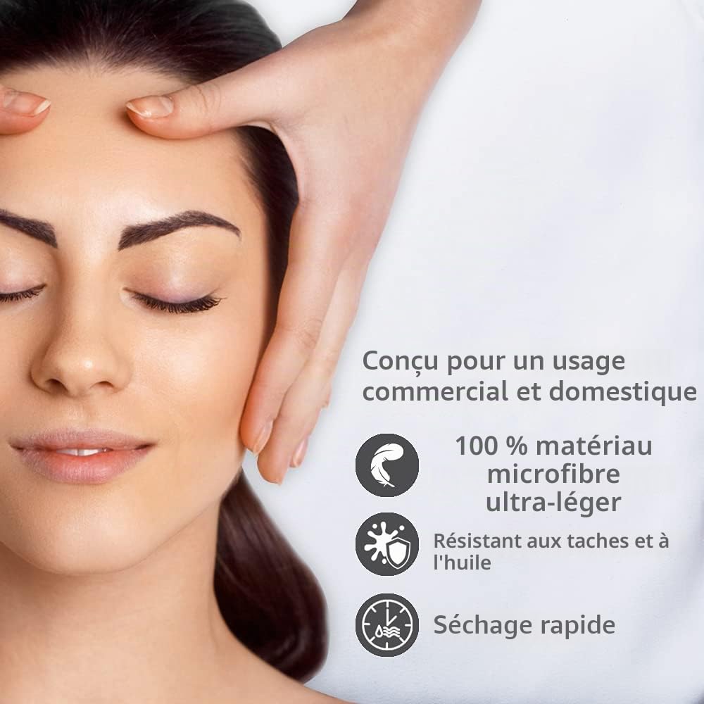 ForPro for Pro Parure de lit 3 pièces en Microfibre de qualité supérieure, Blanc