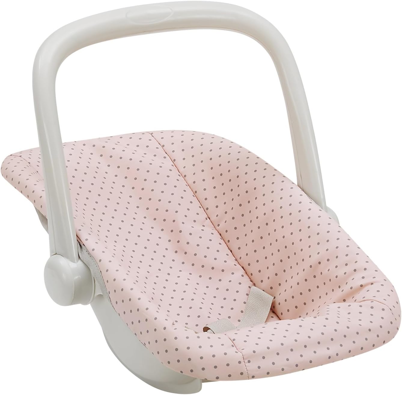 Olivia's Little World Polka Dot Princess Baby Doll Carrier & Car Seat Set, Pink/Gray