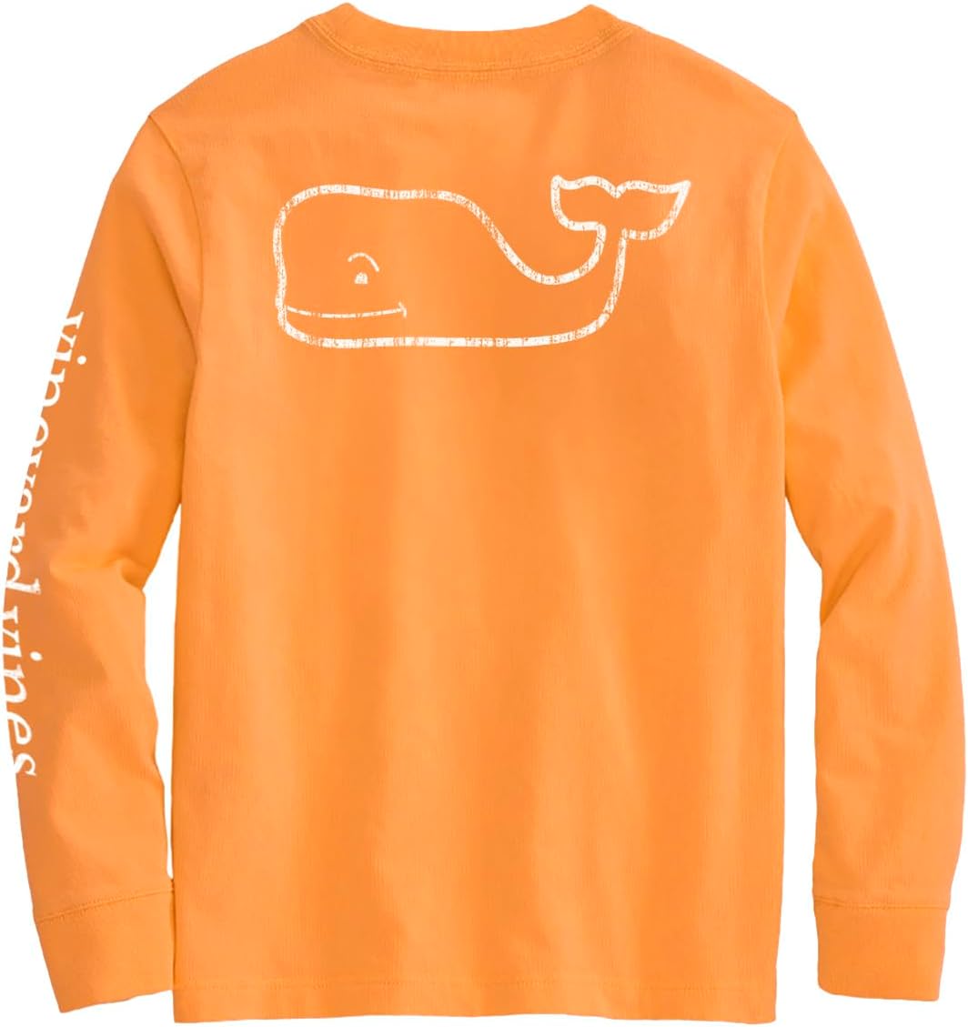 vineyard vines Boys Long Sleeve Vintage Whale Pocket T-Shirt