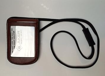 Aker Leather Aker - 597 Neck Badge And Id Holder - A597-TP (Brown)