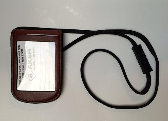 Aker Leather Aker - 597 Neck Badge And Id Holder - A597-TP (Brown)