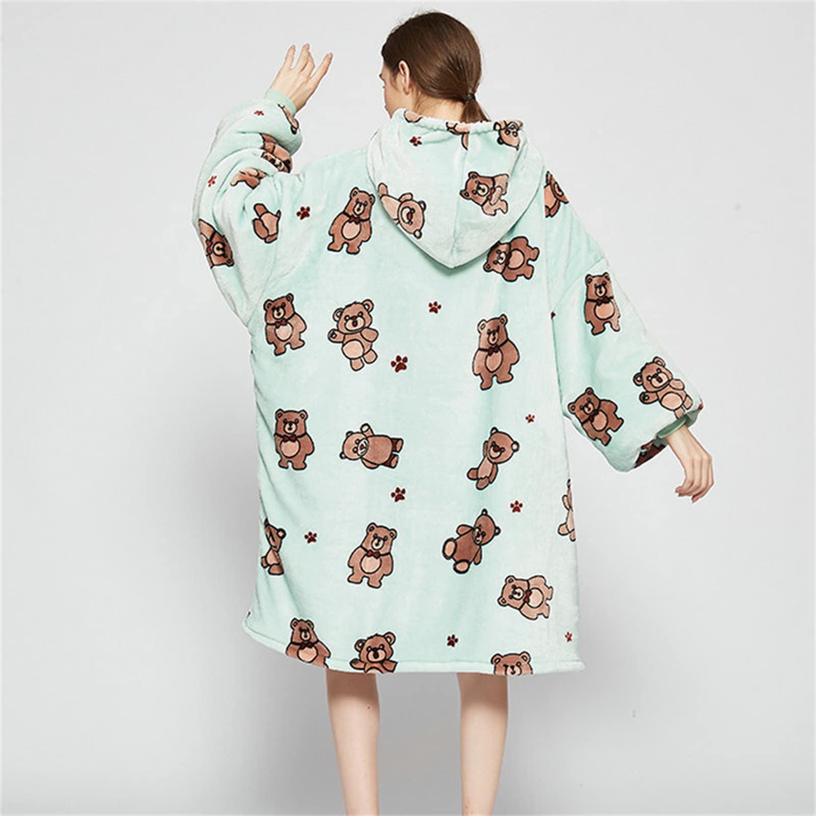Hoodie Blanket Morbida A2Z Coperta Oversize Donna In Pile Tie Dye - Super Morbida, Calda, Con Cerniera Coperta Calda Fleece Donna