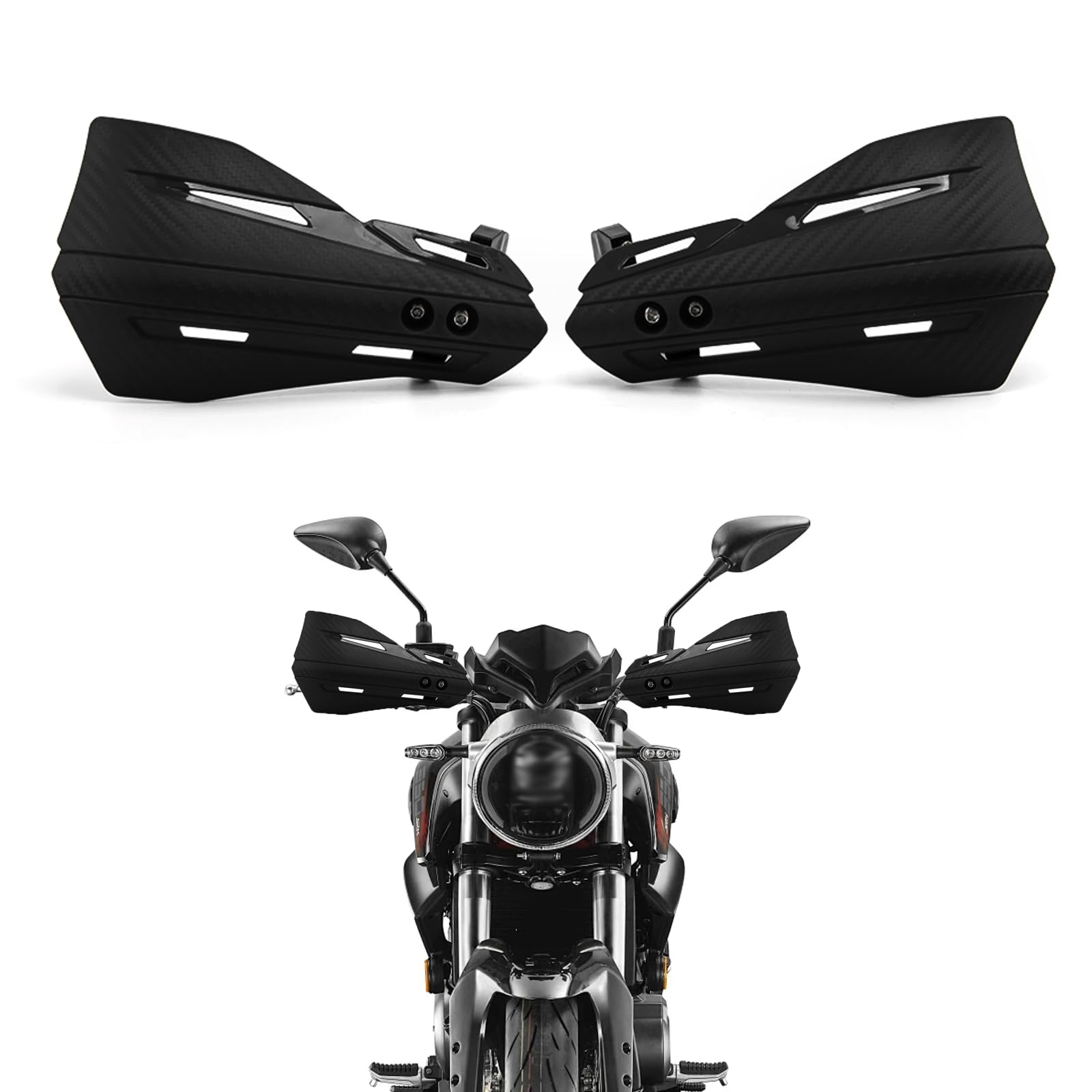 Protezioni universali per le mani da moto, protezioni per le mani da motocross, 7/8'' (22 mm) equipaggiamento protettivo, adatto per café racer, bobber, chopper, scooter, e-bike