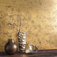 VEELIKE Metallic Wallpaper Stick and Peel Textured Gold Wallpaper for Bedroom Accent Walls 15.7x118 Self Adhesive Gold Contact Paper for Cabinets Drawers Waterproof Removable Gold Vinyl Wallpaper