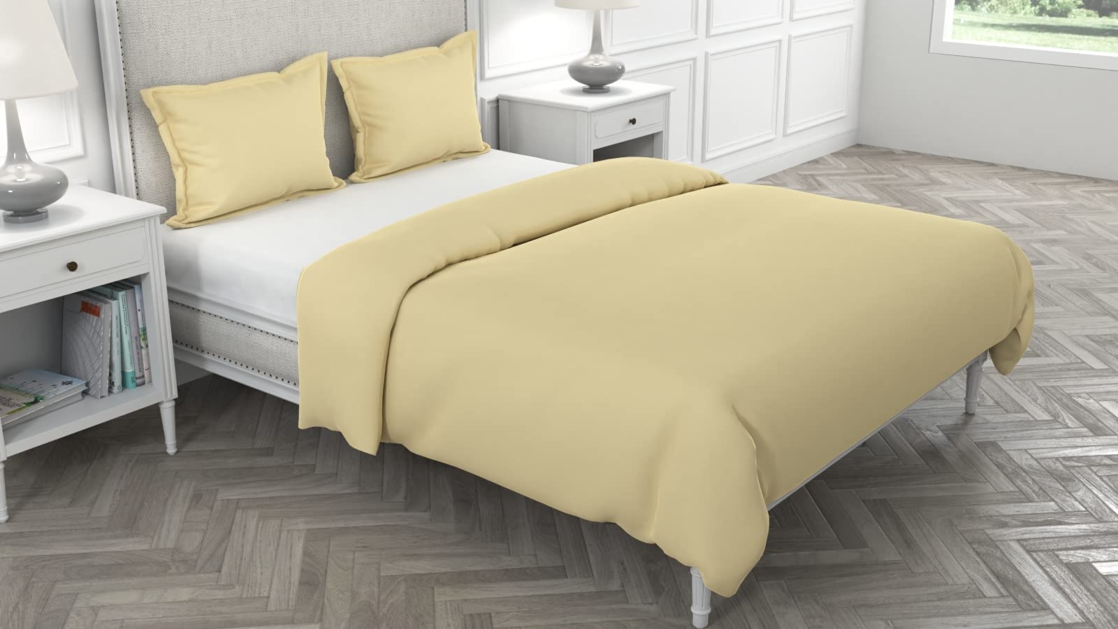 Livpure Smart Polyester Solid 110 GSM, Skin Friendly | Moisture Free | Lightweight and Smooth Feel Microfiber Duvet Cover (Beige, Single)-image-32