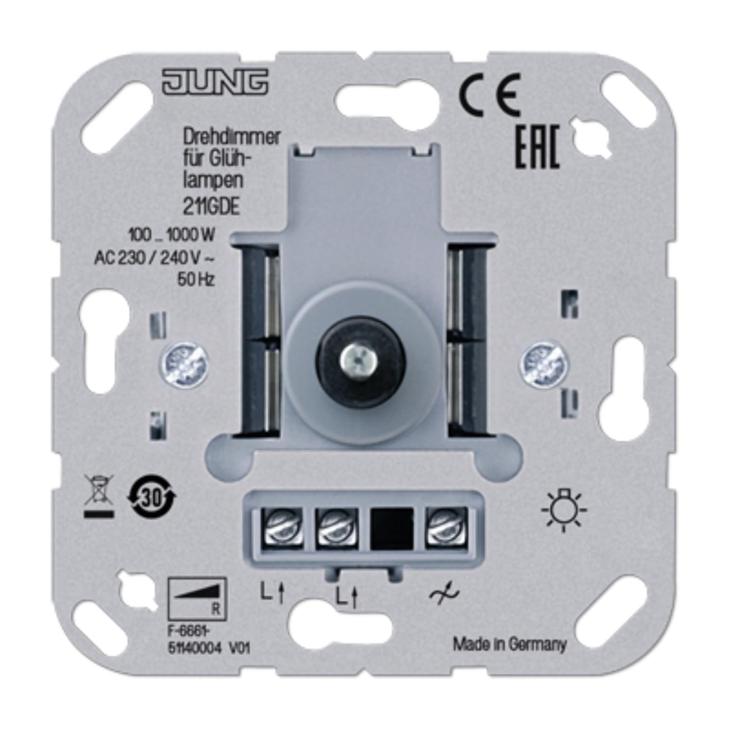 Jung 211GDE Drehdimmer mit Funkempfaenger