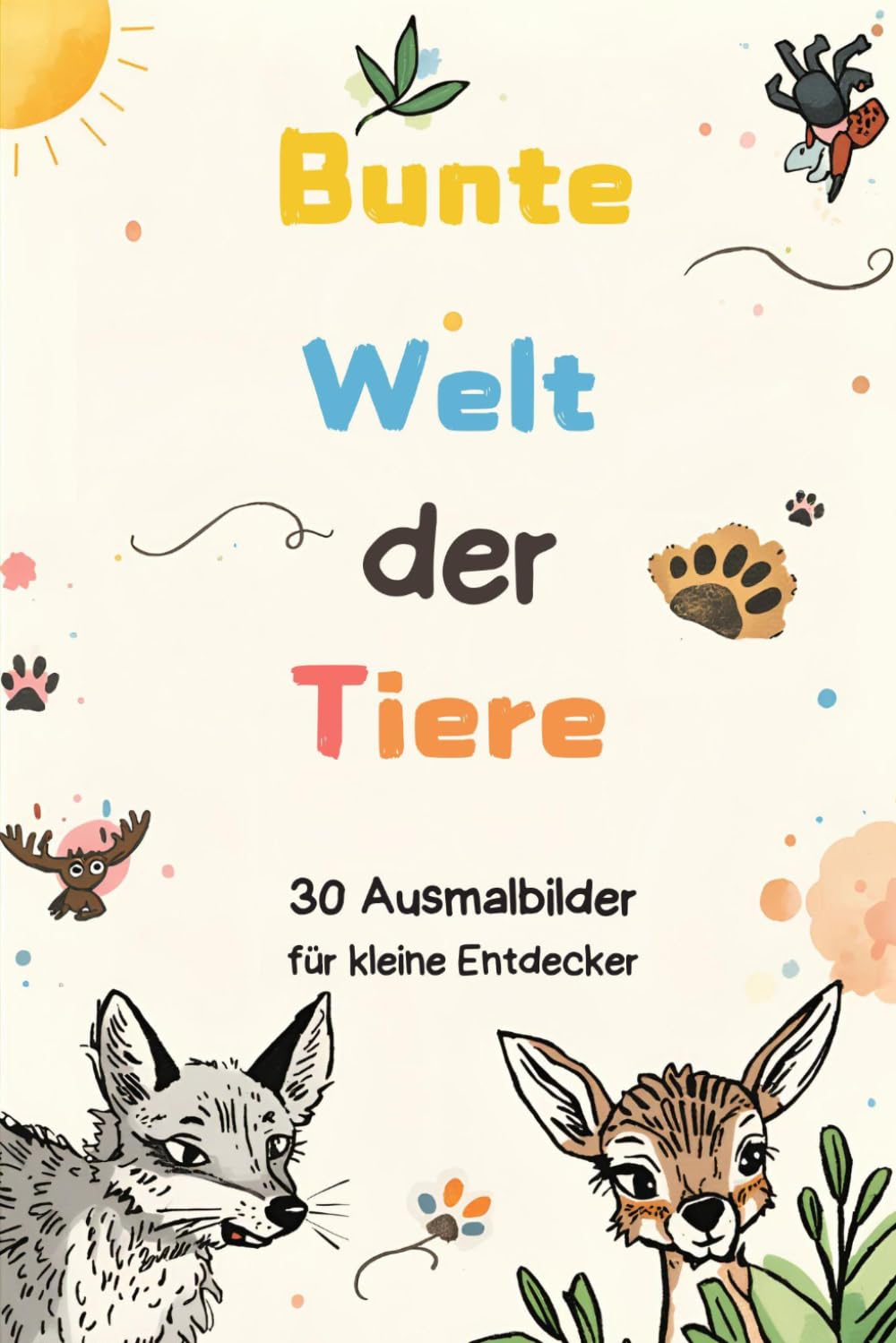 Bunte Welt der Tiere: 30 Ausmalbilder für kleine Entdecker