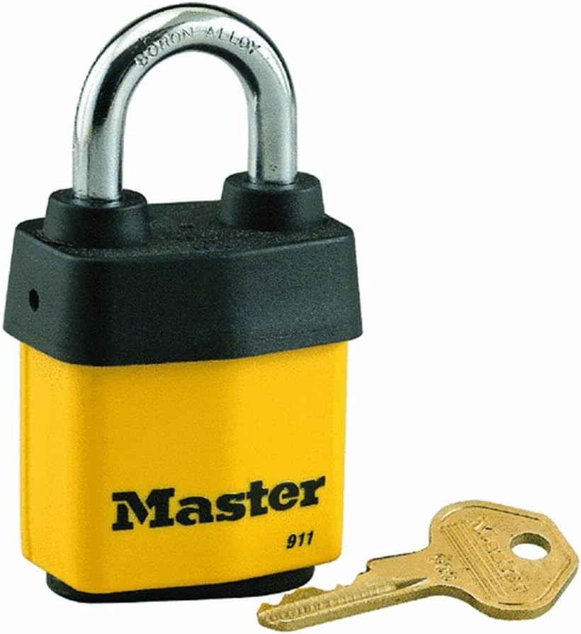 911DPF Heavy Duty Outdoor Padlock with Key, 1 Pack
