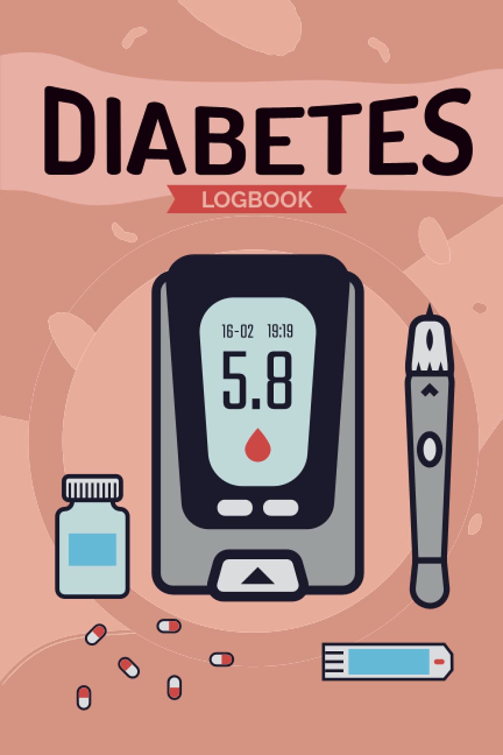 Diabetes Log Book: Blood Sugar Glucouse Levels Readings Notebook | 2-Year Blood Sugar Log Book For Tracking Blood Sugar Level | 108 Pages "6x9" in.