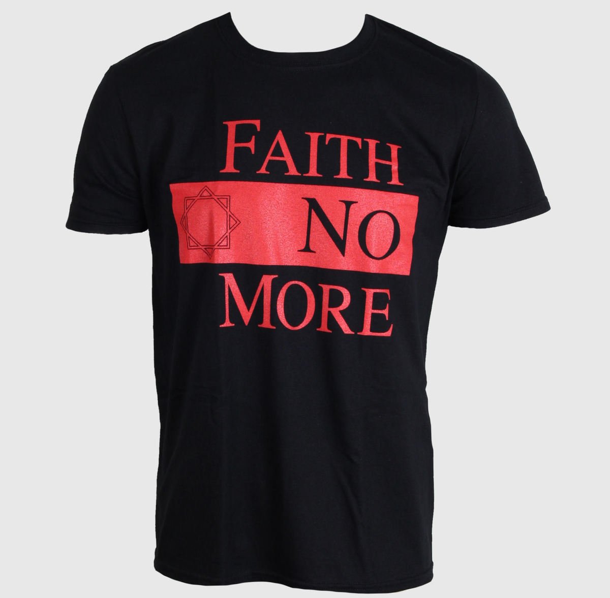 CID Men's Faith No More-Star Logo T-Shirt, Black, Black, Xx-large (manufacturer Size: Xx-large)